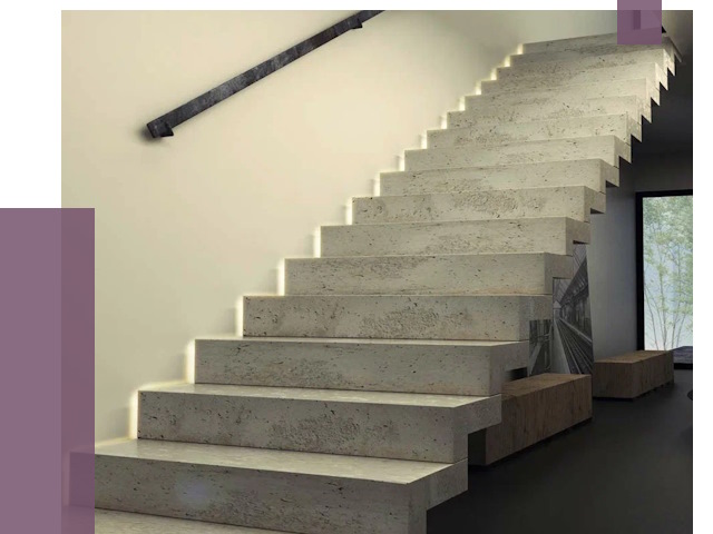 Облицовка бетонных лестниц в Сыктывкаре от 4640 руб/м2 