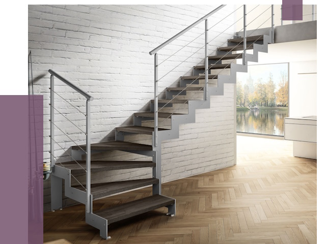 Г-образные лестницы под ключ в Сыктывкаре от 37377 руб. | ПРОЛЁТ-Скт