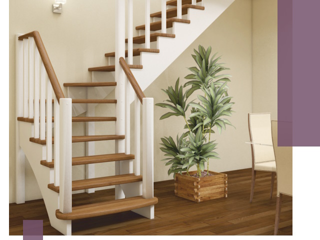 Г-образные лестницы под ключ в Сыктывкаре — изготовление и монтаж