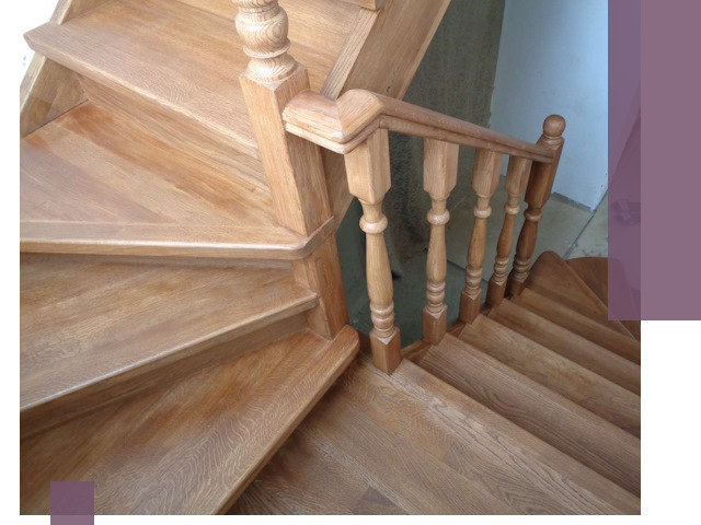 Дубовые лестницы под ключ в Сыктывкаре: изготовление и монтаж