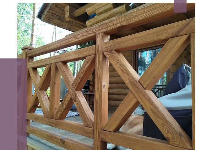 Деревянные перила под ключ в Сыктывкаре от 7733 руб. 