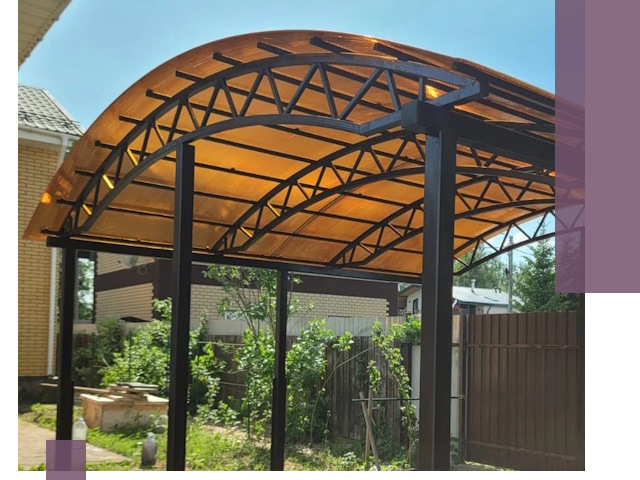 Изготовление навесов под ключ в Сыктывкаре из качественных материалов