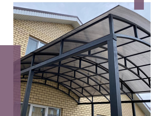 Монтаж козырьков в Сыктывкаре от 11600 руб. | ПРОЛЁТ-Скт