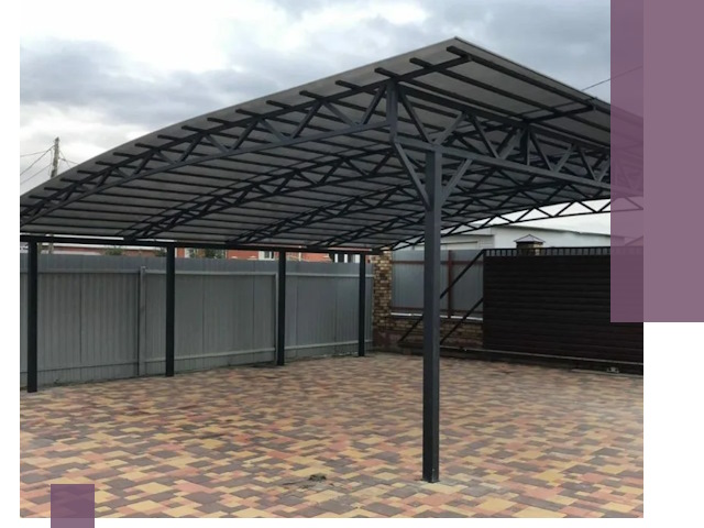 Металлические навесы под ключ в Сыктывкаре — изготовление и монтаж