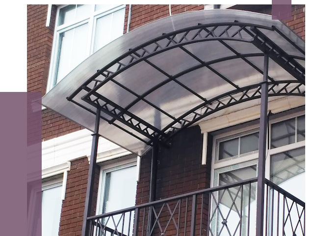 Козырьки над балконом в Сыктывкаре от 8713 руб.  | ПРОЛЁТ-Скт