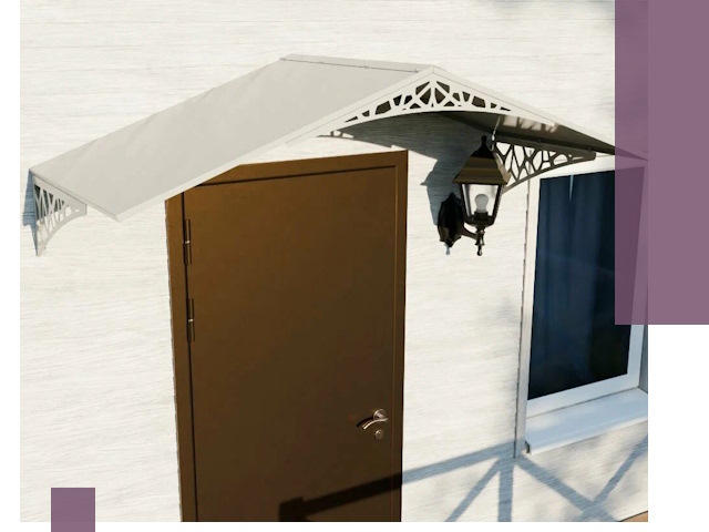 Металлические козырьки на входы и террасы в Сыктывкаре