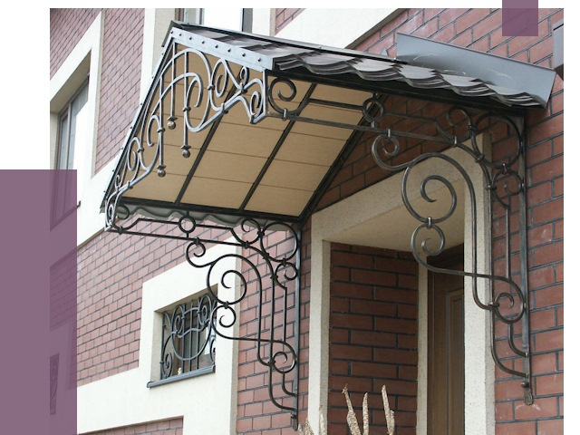 Двускатные козырьки в Сыктывкаре под ключ от 12889 руб.