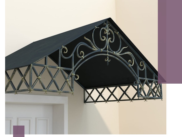 Двускатные металлические козырьки под ключ в Сыктывкаре