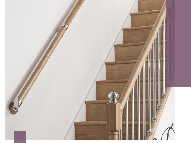 Пристенные поручни из стали и нержавейки под монтаж в Сыктывкаре